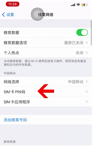 九龙苹果14维修网分享如何给iPhone14的SIM卡设置密码 